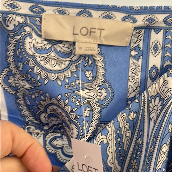 LOFT Blue and White Spaghetti Strap Maxi Sundress - Picture 3 of 12